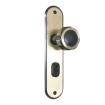 Fechadura Madrid 2002/07F Externa Maçaneta Fixa Espelho Latonado 40mm Hela Fechadura Madrid 2002/07F Externa Maçaneta Fixa Espelho Latonado 40mm Hela