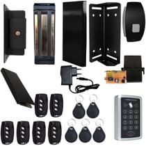 Fechadura Magnética 150kg Porta Vidro Blindex Controles Teclado Rfid Tags