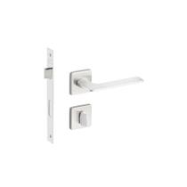 Fechadura malba imab banheiro wc escovada acetinada quadrada ca 55mm Fechadura malba imab banheiro wc escovada acetinada quadrada ca 55mm