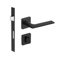 Fechadura malba imab banheiro wc preto preta pp quadrada 55mm Fechadura malba imab banheiro wc preto preta pp quadrada 55mm