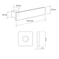 Fechadura Metro Light Externa 40mm Cromo Acetinado M0960Z R0041 EZ1300 Imab