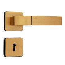 Fechadura MGM Interna 40 Roseta Modena Bronze Latonado Fechadura MGM Interna 40 Roseta Modena Bronze Latonado