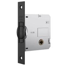 Fechadura Nice 1025 com Trinco Rolete e Roseta Quadrada Black para Banheiro - 40881 - STAM