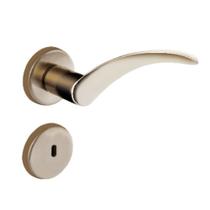 Fechadura Onda Interna 4132 Roseta Bronze Latonado 40mm Aliança