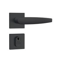 Fechadura P/Porta Externa Ferro Madeira Quadrada Preto Stam