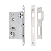 Fechadura pado maquina avulsa externa com cilindro tradicional 55mm cromada inox polido