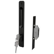 Fechadura Pado Porta de Correr Externa Concha Embutir Preta