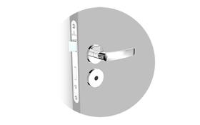 Fechadura pali reta banheiro cromada Fechadura pali reta banheiro cromada