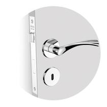 Fechadura Pallace Interna Roseta Redonda Cromada 55mm Soprano