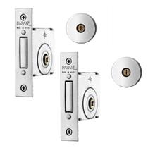 Fechadura Par Trava Tetra Auxiliar 140 R68 Roseta Redonda Cromado 40mm Papaiz Fechadura Par Trava Tetra Auxiliar 140 R68 Roseta Redonda Cromado 40mm Papaiz