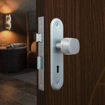 Fechadura para Area Interna Stilo Bola Espelho Aluminio 40mm Mgm