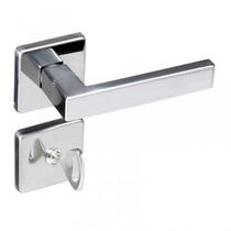 Fechadura para Banheiro com Roseta Quadrada Zm 409B Concept Pado Cromado Fechadura para Banheiro com Roseta Quadrada Zm 409B Concept Pado Cromado