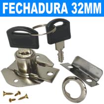 Fechadura Para Moveis Gaveta Porta De 22mm ou 32mm 2 Chaves 1 Batante 4 Parafusos Fechadura Para Moveis Gaveta Porta De 22mm ou 32mm 2 Chaves 1 Batante 4 Parafusos