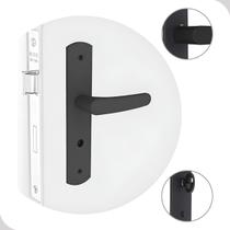 Fechadura Para Porta Banheiro Quarto Preta ESP27 (40X53)