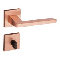 Fechadura Para Porta Banheiro Rose Gold Karli Pado 55mm