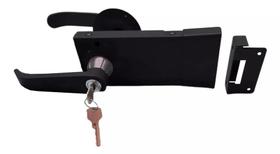 Fechadura Para Porta Corta Fogo Com Chave Preta