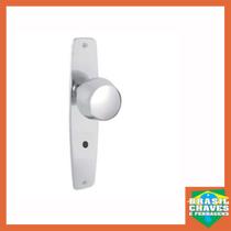 Fechadura para porta de Banheiro CANANÉIA Conjunto 005 Cromada 55mm VOUGA Maçaneta Bola