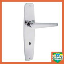 Fechadura para porta de Banheiro MARESIAS Conjunto 125 Cromada 40mm VOUGA Maçaneta Alavanca