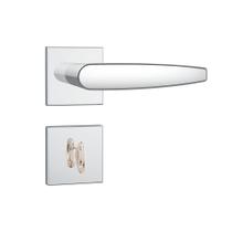 Fechadura Para Porta de Banheiro Roseta Quadrada Inox Stam Fechadura Para Porta de Banheiro Roseta Quadrada Inox Stam