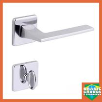 Fechadura para porta de Banheiro STILO Roseta 508027 Cromado 55mm Arouca Maçaneta Alavanca