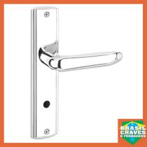 Fechadura para porta de Banheiro TEK Maçaneta Alavanca Cromada HAGA 1317B 40mm