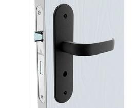 Fechadura Para Porta De Banheiro WC Broca 40mm Preto Soprano