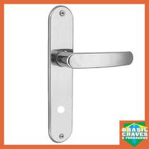 Fechadura para porta de Banheiro WC Cromada Inox 2800/71 40mm Aliança Maçaneta Alavanca