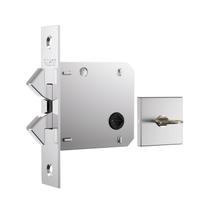 Fechadura Para Porta de Correr 1006S Banheiro Roseta Quadrada Classic Cromada 45mm Stam Fechadura Para Porta de Correr 1006S Banheiro Roseta Quadrada Classic Cromada 45mm Stam