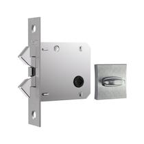 Fechadura Para Porta de Correr 1006S Banheiro Roseta Quadrada Classic Cromo Escovado 45mm Stam Fechadura Para Porta de Correr 1006S Banheiro Roseta Quadrada Classic Cromo Escovado 45mm Stam