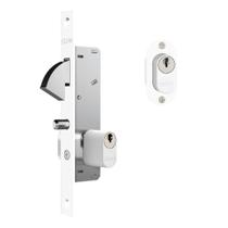 Fechadura Para Porta De Correr 901 Branca Cilindro 52mm - Stam