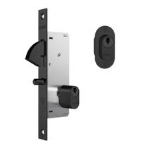 Fechadura Para Porta De Correr 940 Cilindro 52mm - Stam Preto Fosco