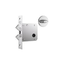 Fechadura para porta de correr banheiro wc stam 1006s cromada redonda 45 mm Fechadura para porta de correr banheiro wc stam 1006s cromada redonda 45 mm