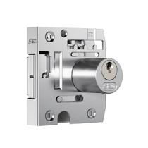 Fechadura Para Porta de Correr De Vidro Stam 2002 Cilindro Redondo Cromado