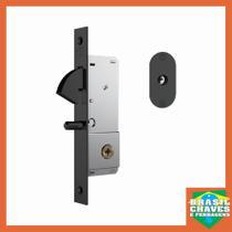 Fechadura para Porta de Correr Tetra Chave Bico de Papagaio 1940 Preto Fosco 23mm STAM