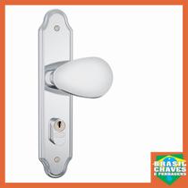 Fechadura para porta de Entrada/Externa FANO 803 10 Inox 40mm STAM Maçaneta Taco de Golf
