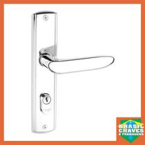 Fechadura para porta de Entrada Externa TEK Maçaneta Alavanca Cromada HAGA 1301B 40mm