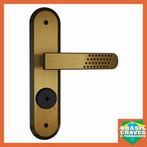 Fechadura para porta de Entrada/Externa Tetra Chave 1800 21 Oxidada 40mm STAM Maçaneta Alavanca