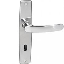 Fechadura Para Porta De Madeira Aliança Interna Inox Premium Sala Trinco 2700/41 Maçaneta e Chave