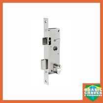 Fechadura para porta de Metal Externa de Perfil 529/11250 Cromada 28mm 3F Maçaneta Alavanca