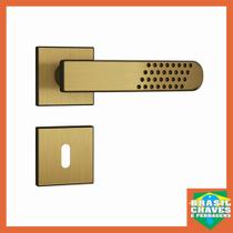 Fechadura para porta de Quarto/Interna 813 21 Roseta Quadrada Oxidada 40mm STAM Maçaneta Alavanca