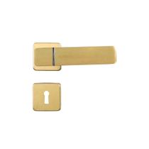 Fechadura para Porta de Quarto Interna com Roseta Capri 40mm MGM Rosa/Bronze Latonado
