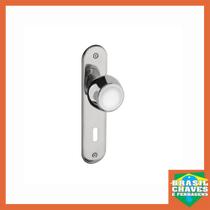 Fechadura para porta de Quarto/Interna Italiana 43-90I Cromada 55mm Pado Maçaneta Bola