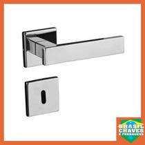Fechadura para porta de Quarto Interna Quadra Roseta 701-80I Cromada 40mm Pado