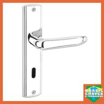 Fechadura para porta de Quarto Interna TEK Maçaneta Alavanca Cromada HAGA 1311B 40mm