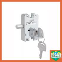 Fechadura para Porta de Vidro Blindex de Bater Cilindro Oval 2171-Z Cromada Arouca