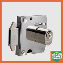 Fechadura para Porta de Vidro Blindex de Correr PV 06 Cromada Cilindro Oval PADO