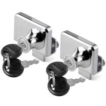 Fechadura para Porta de Vidro Dupla em Liga de Zinco 5-8 mm Prata Fechadura para Porta de Vidro Dupla em Liga de Zinco 5-8 mm Prata