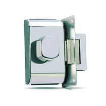 Fechadura Para Porta De Vidro PV-90 1R Cromada 1Folha e Padrão Recorte Para Fixação - HDL