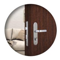 Fechadura Para Porta Entrada Sala Stillo Alavanca Cromado Externa MGM