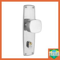 Fechadura para porta Externa Cromada Inox 3600/13 55mm Aliança Maçaneta Bola